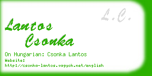 lantos csonka business card